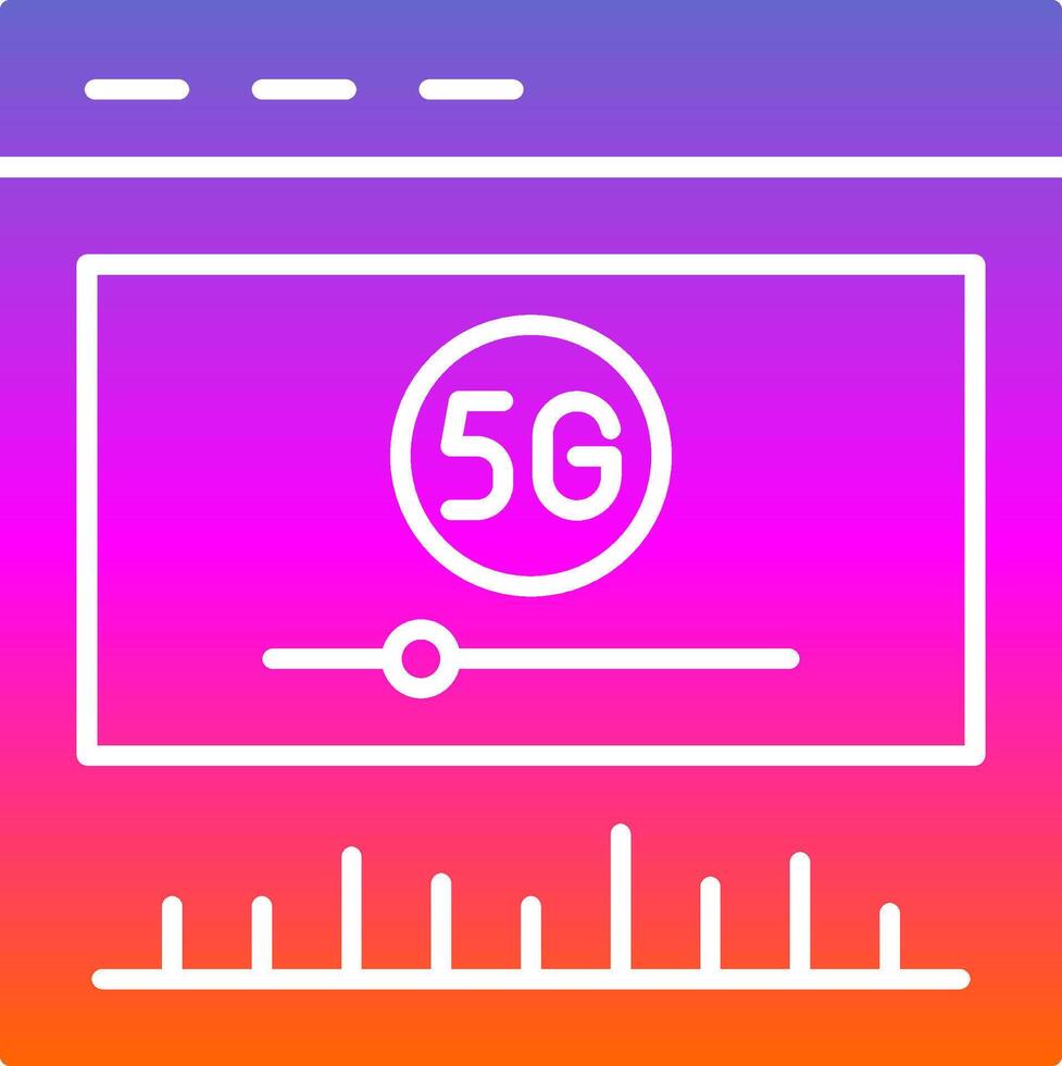 Video Player Glyph Gradient Icon vector