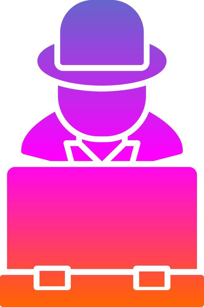 Hacker Glyph Gradient Icon vector