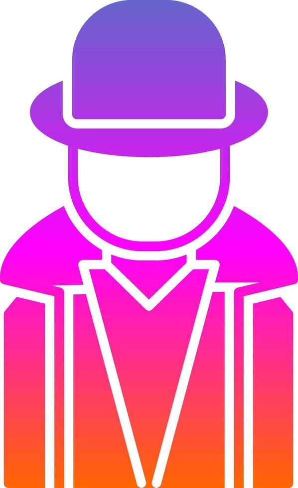 Hacker Glyph Gradient Icon vector
