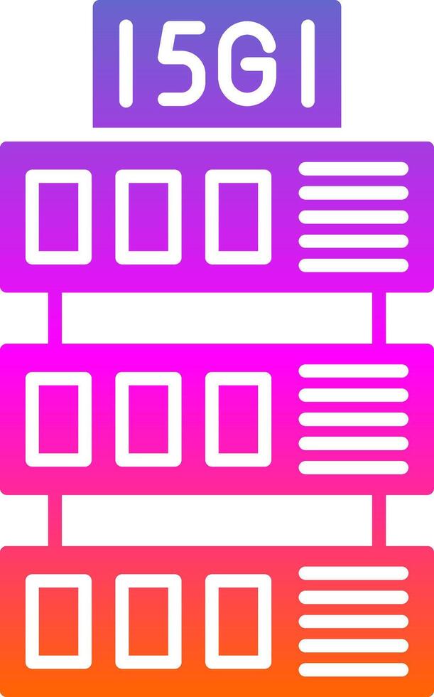 Server Glyph Gradient Icon vector