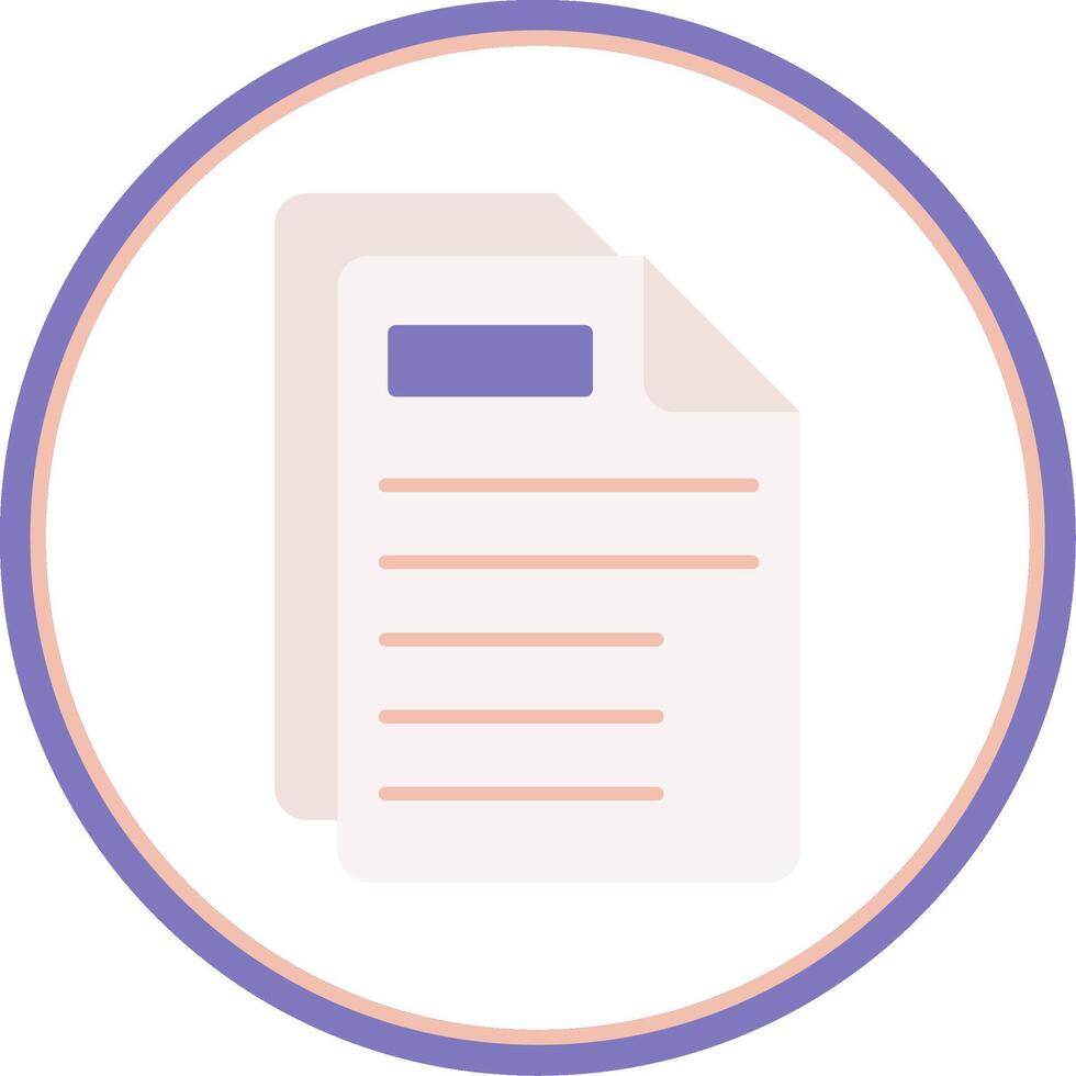 Paper Flat Circle Uni Icon vector