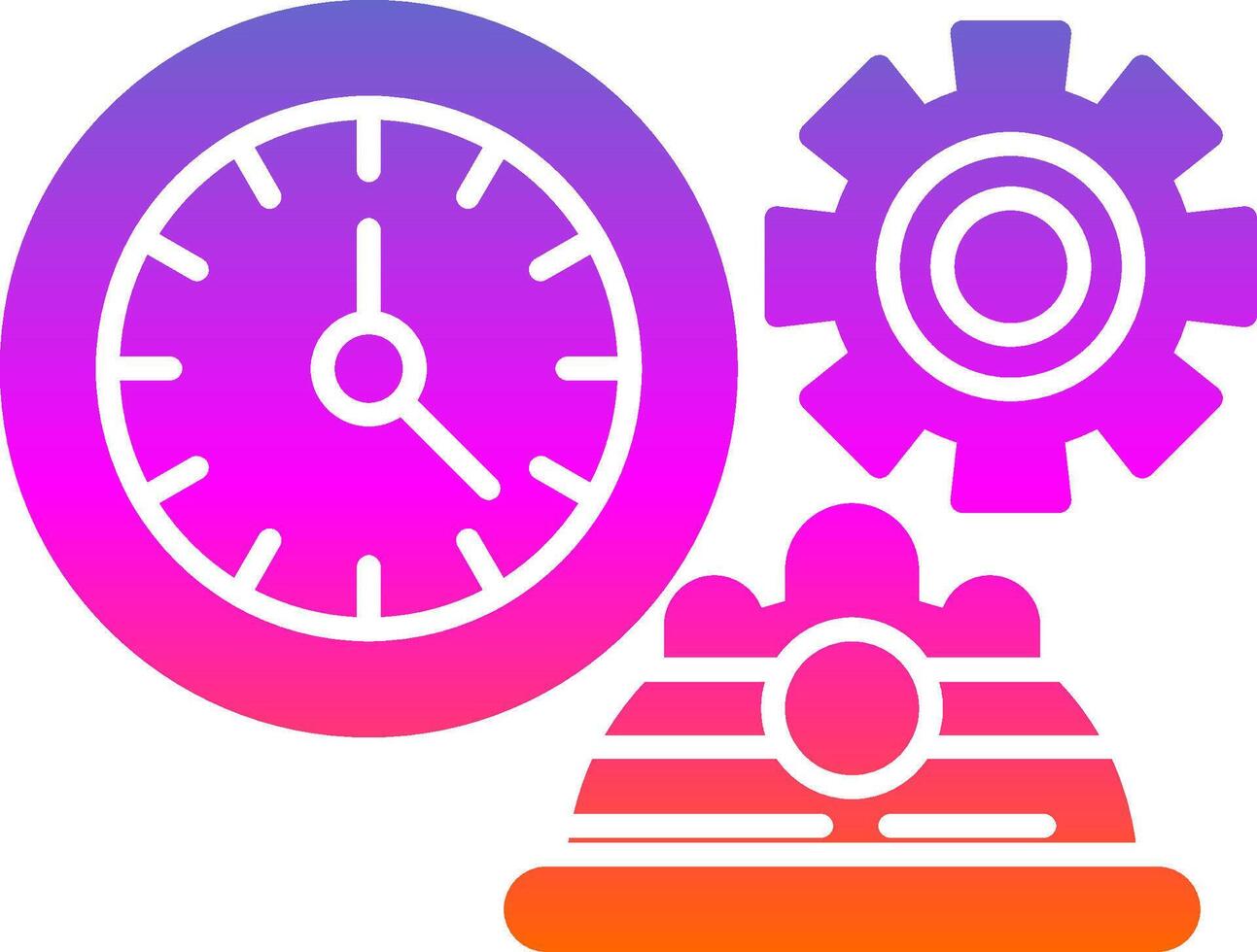 Working Hours Glyph Gradient Icon vector