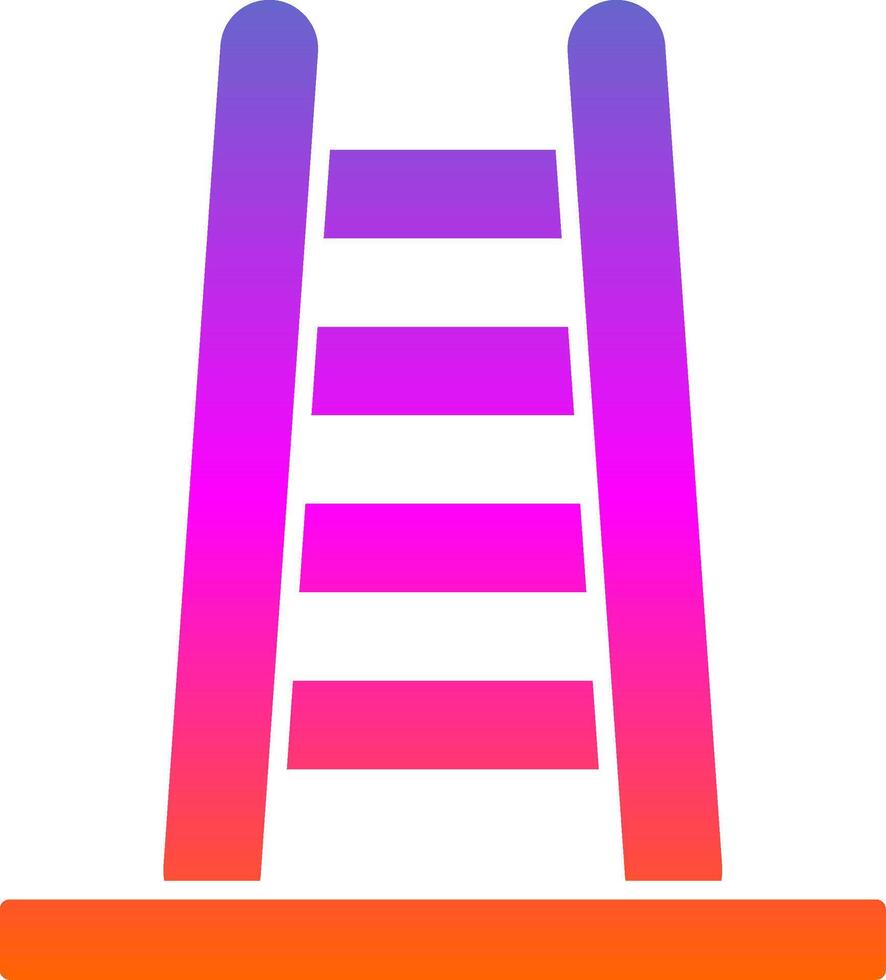 Step Ladder Glyph Gradient Icon vector