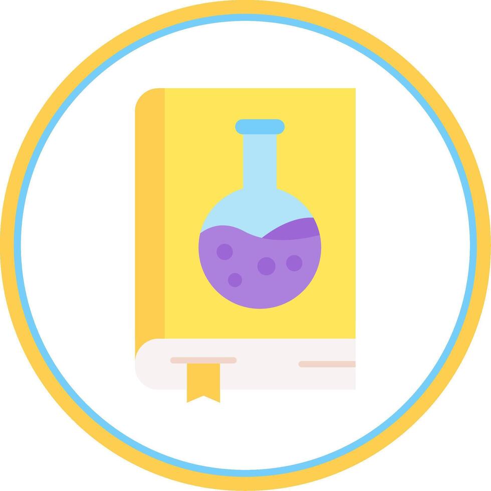 Chemistry book Flat Circle Uni Icon vector