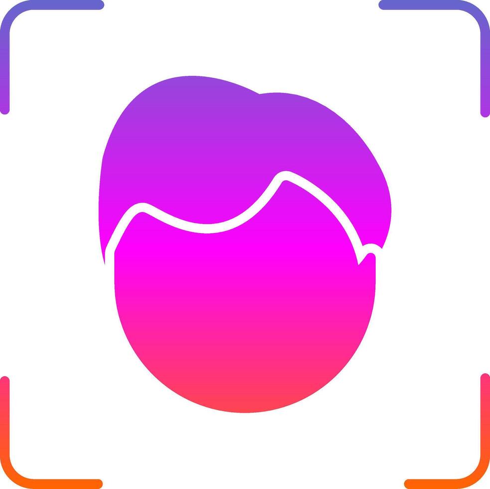Face Scan Glyph Gradient Icon vector