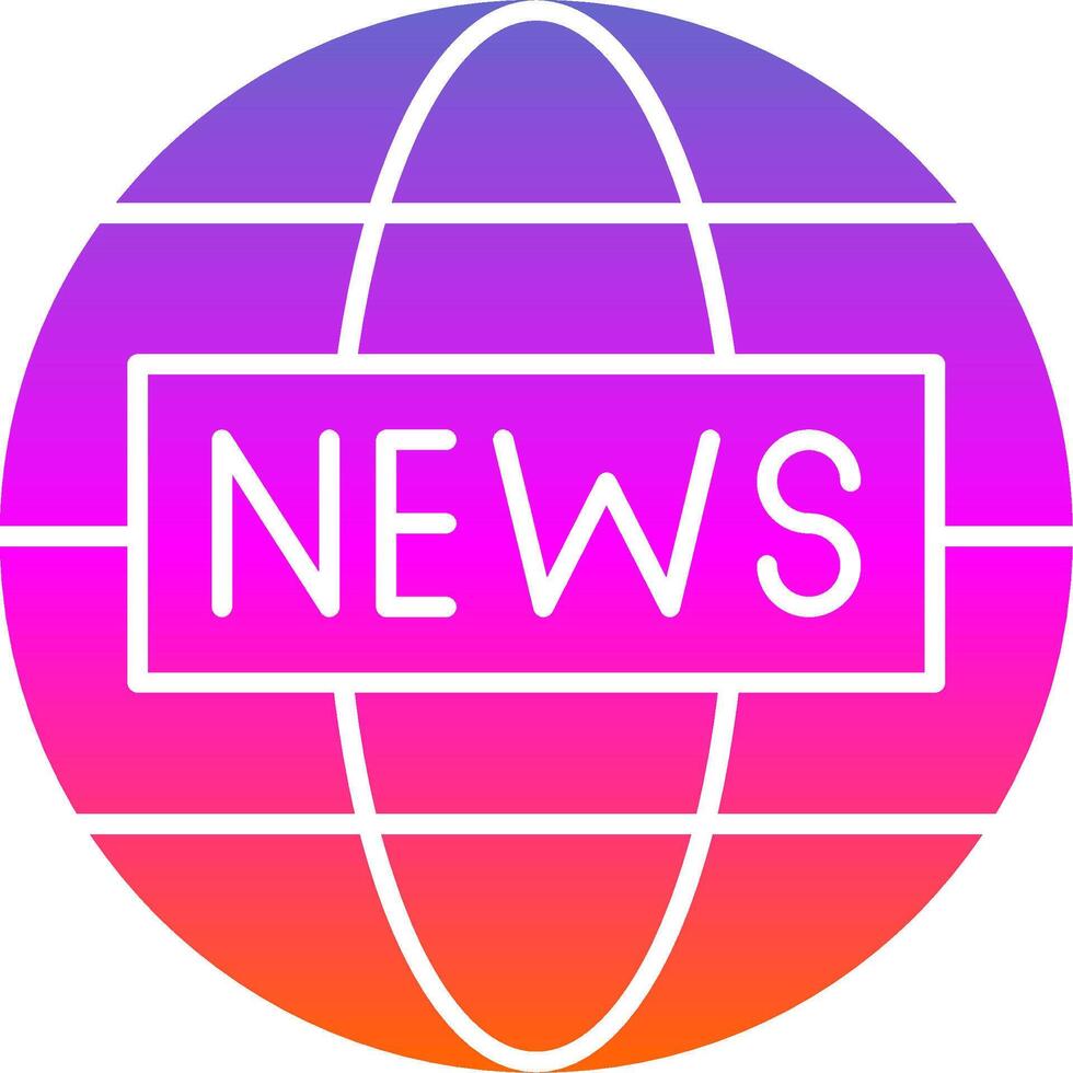 News Report Glyph Gradient Icon vector