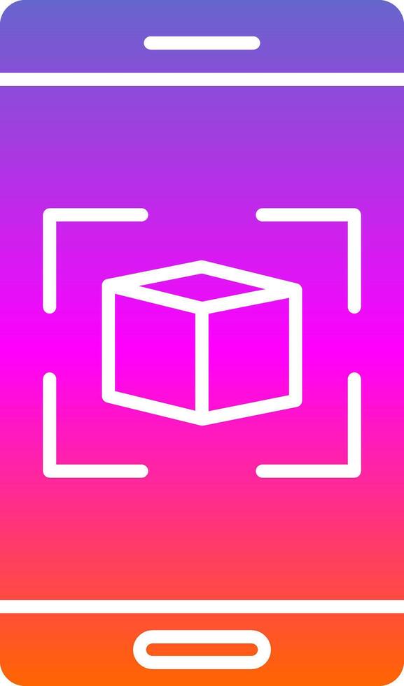 Augmented Reality Glyph Gradient Icon vector