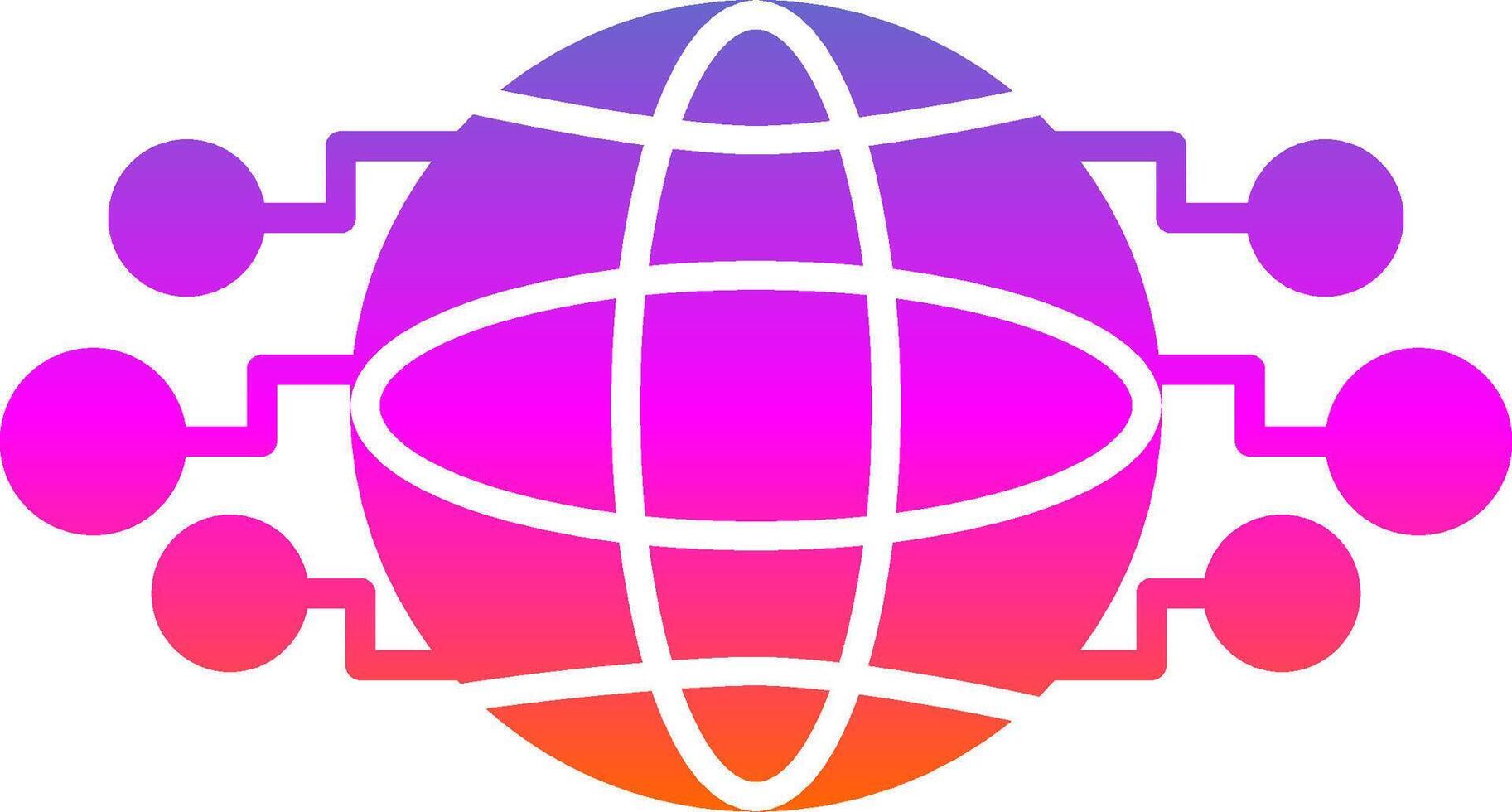 World Glyph Gradient Icon vector