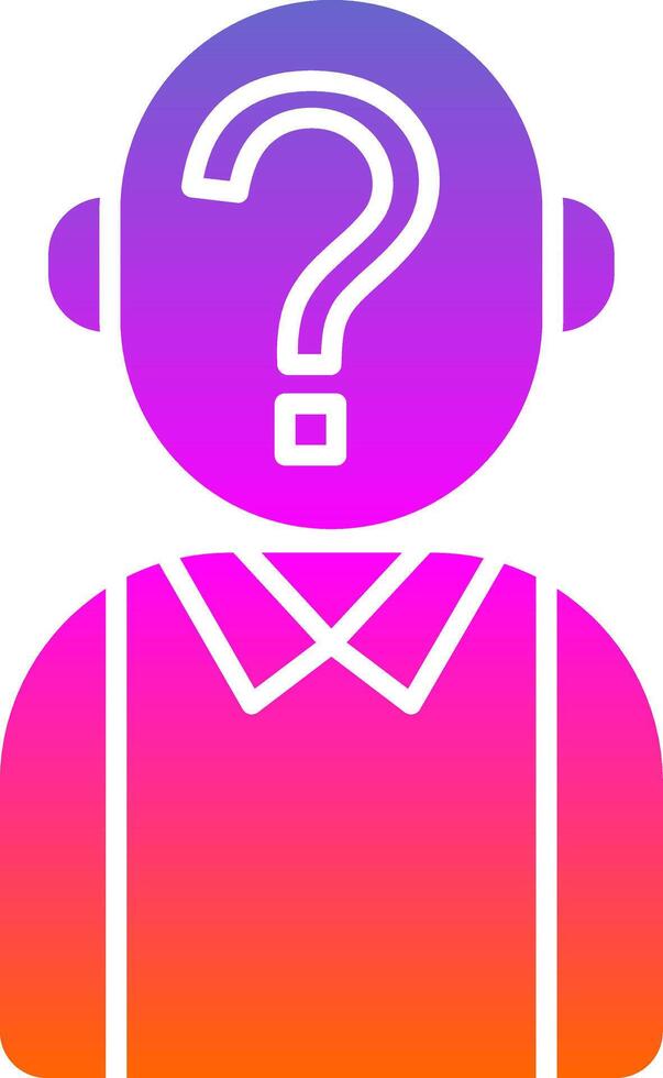 Suspect Glyph Gradient Icon vector