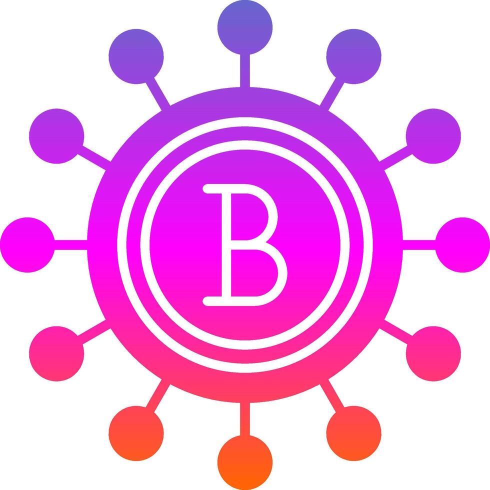 Cryptocurrency Glyph Gradient Icon vector