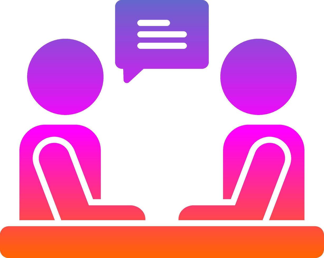 Interview Glyph Gradient Icon vector
