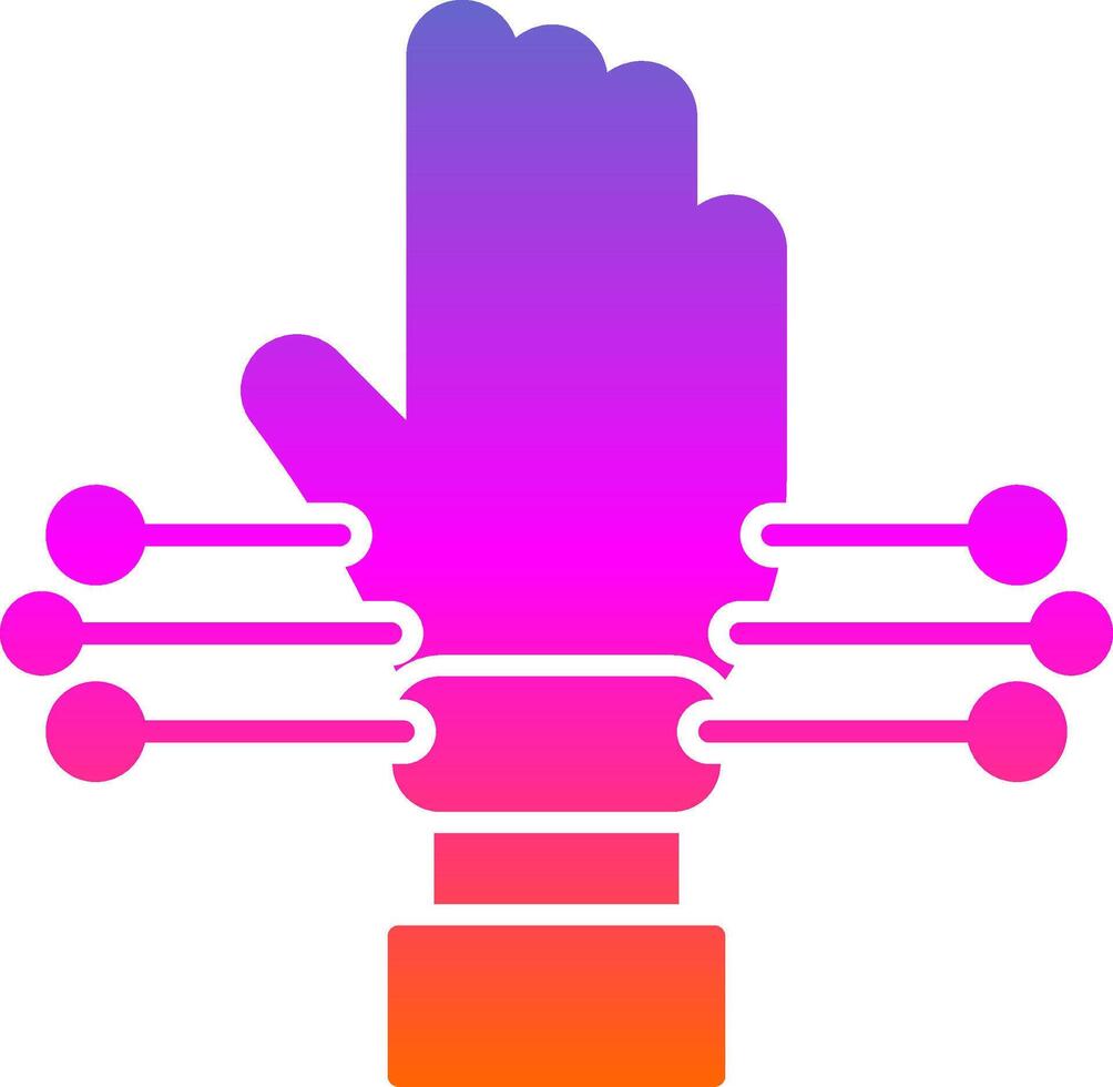 Glove Glyph Gradient Icon vector