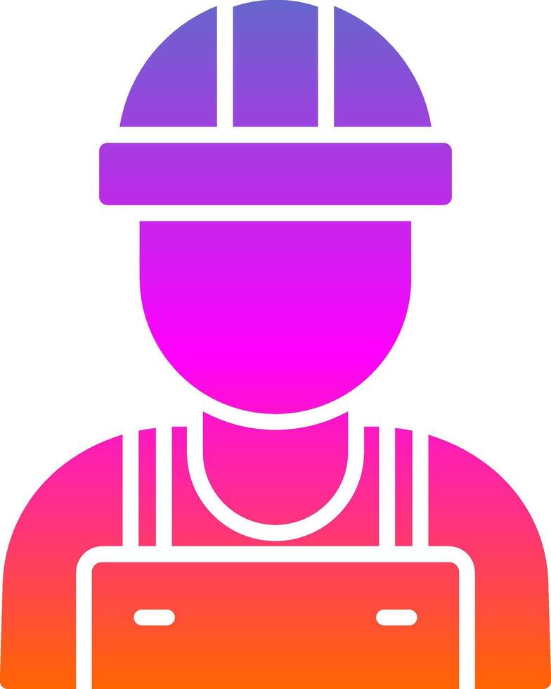 Worker Glyph Gradient Icon vector