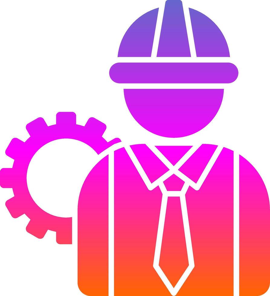 Engineer Glyph Gradient Icon vector