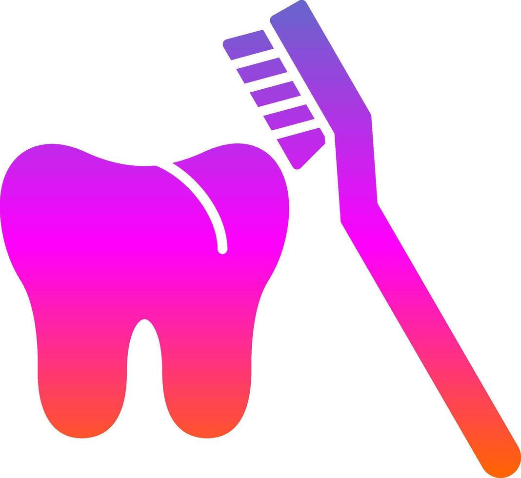 Toothbrush Glyph Gradient Icon vector