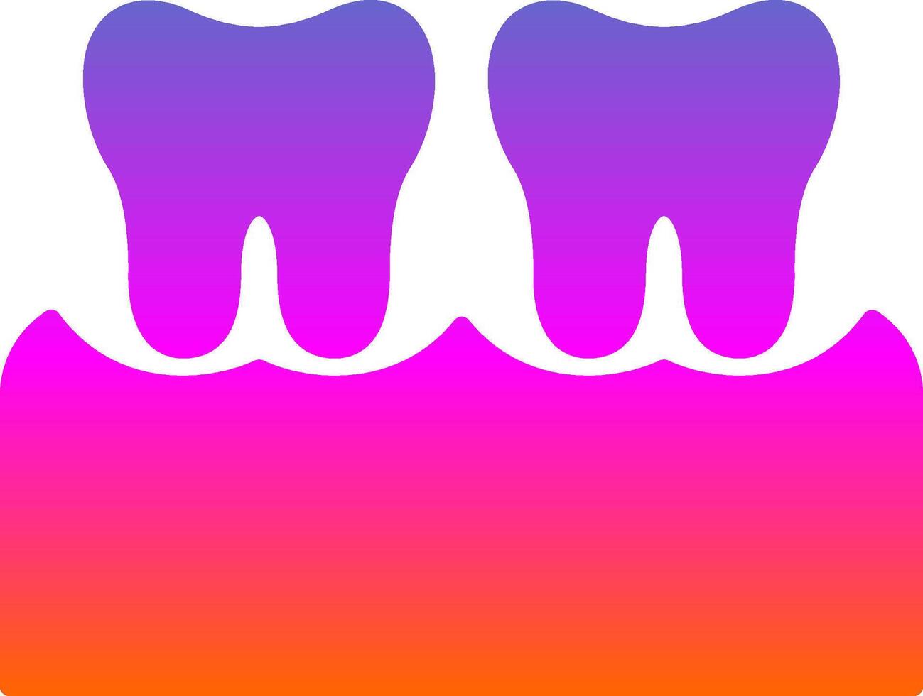 Gum Glyph Gradient Icon vector