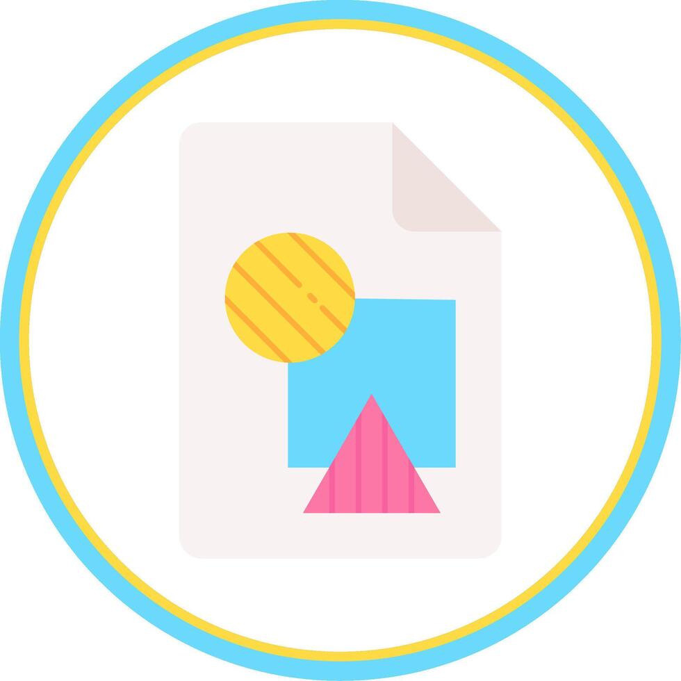 File Flat Circle Uni Icon vector
