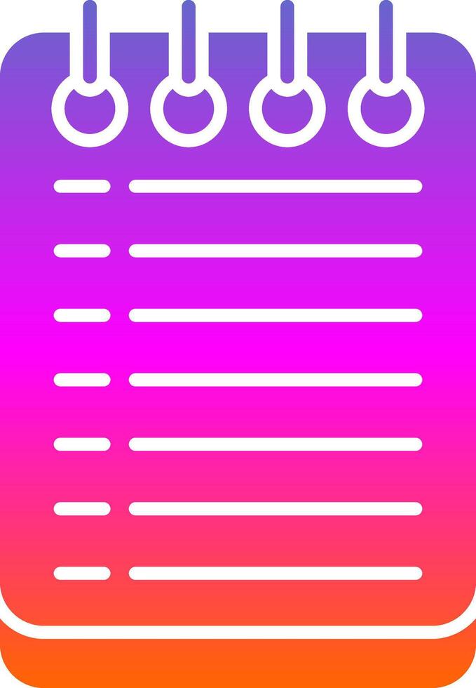 Notes Glyph Gradient Icon vector