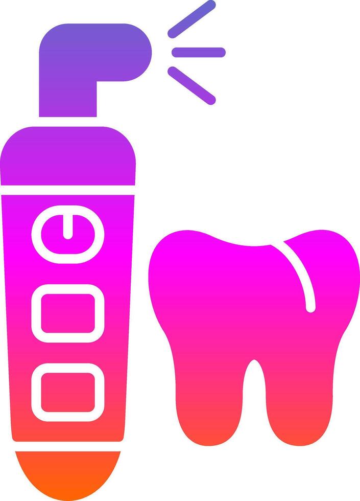 Dental Irrigator Glyph Gradient Icon vector