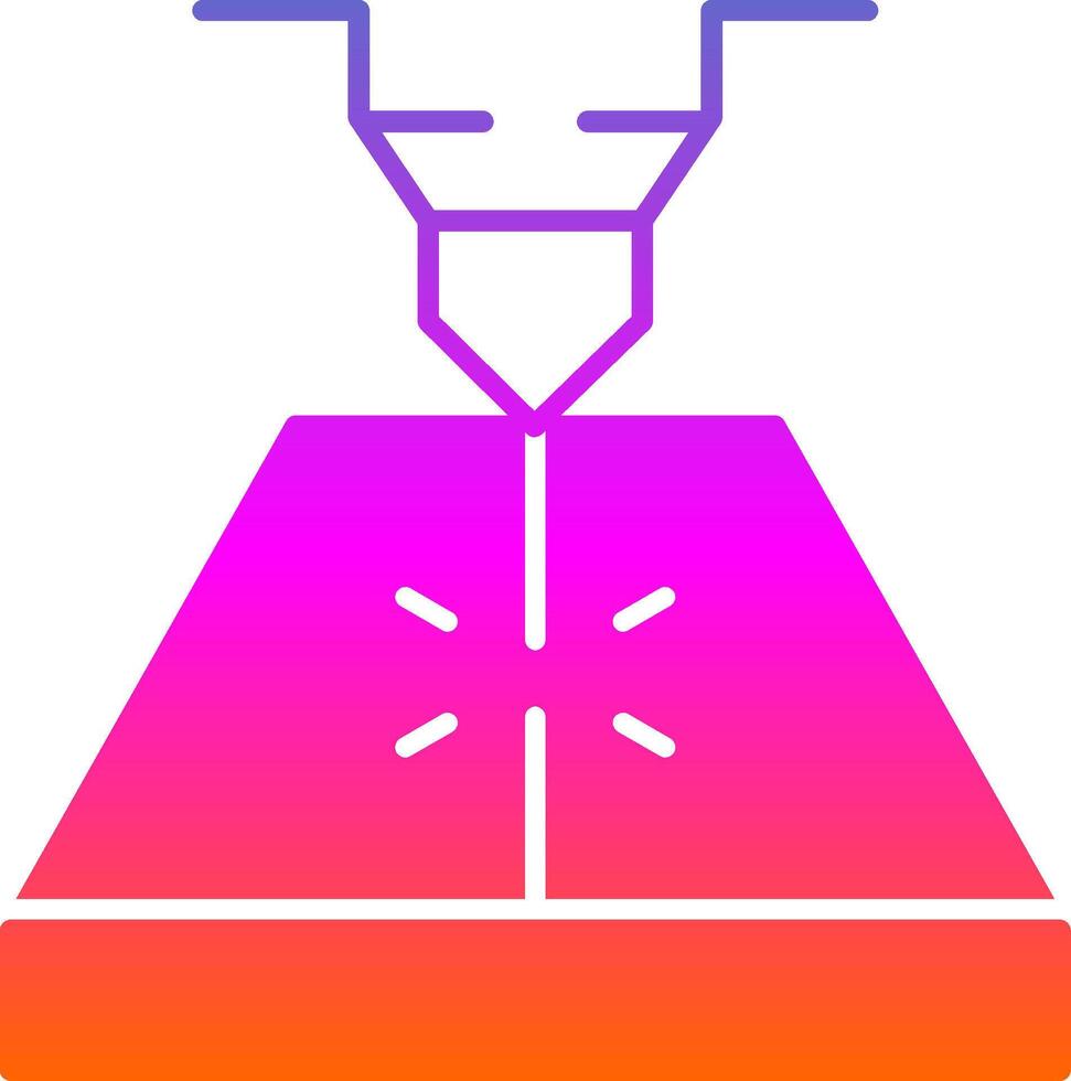 Laser Glyph Gradient Icon vector