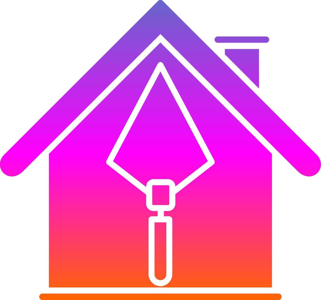 House Construction Glyph Gradient Icon vector