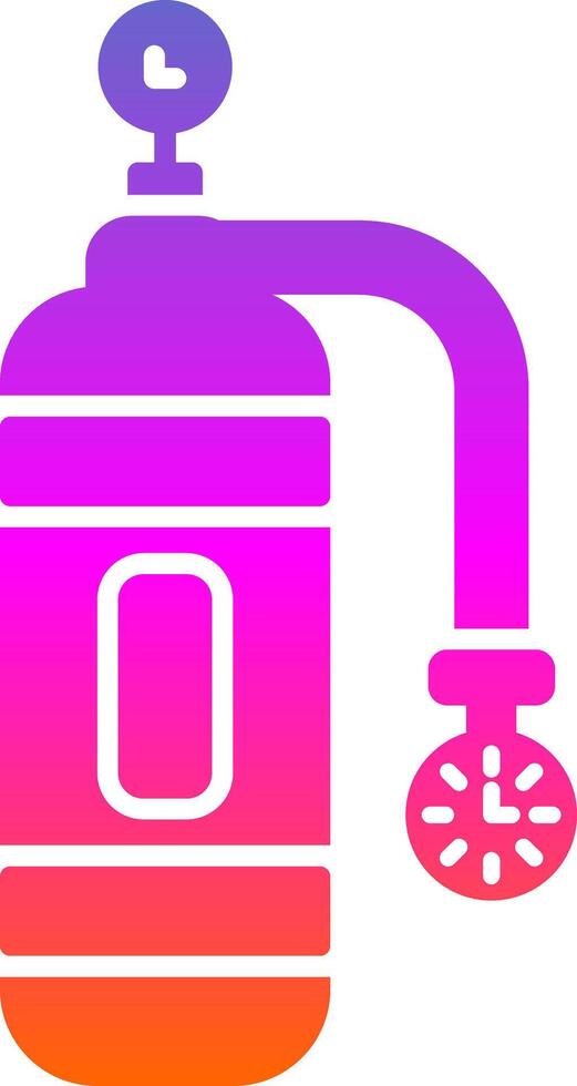 Oxygen Tank Glyph Gradient Icon vector