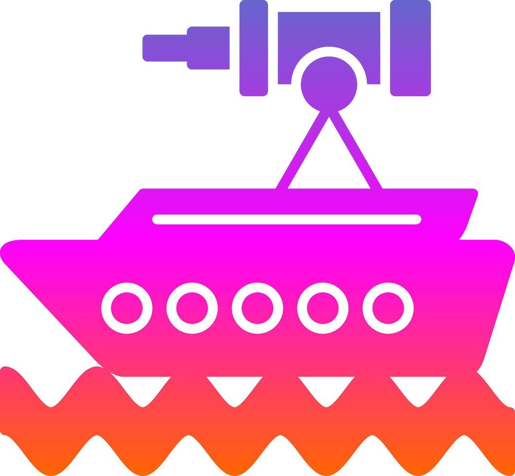 Telescope Glyph Gradient Icon vector