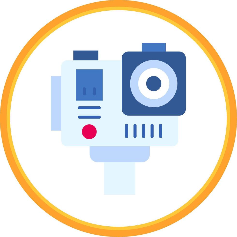 Action camera Flat Circle Uni Icon vector