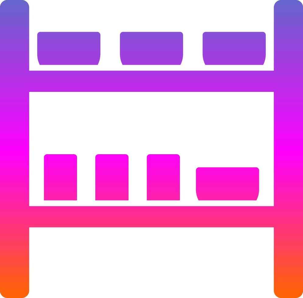Rack Glyph Gradient Icon vector