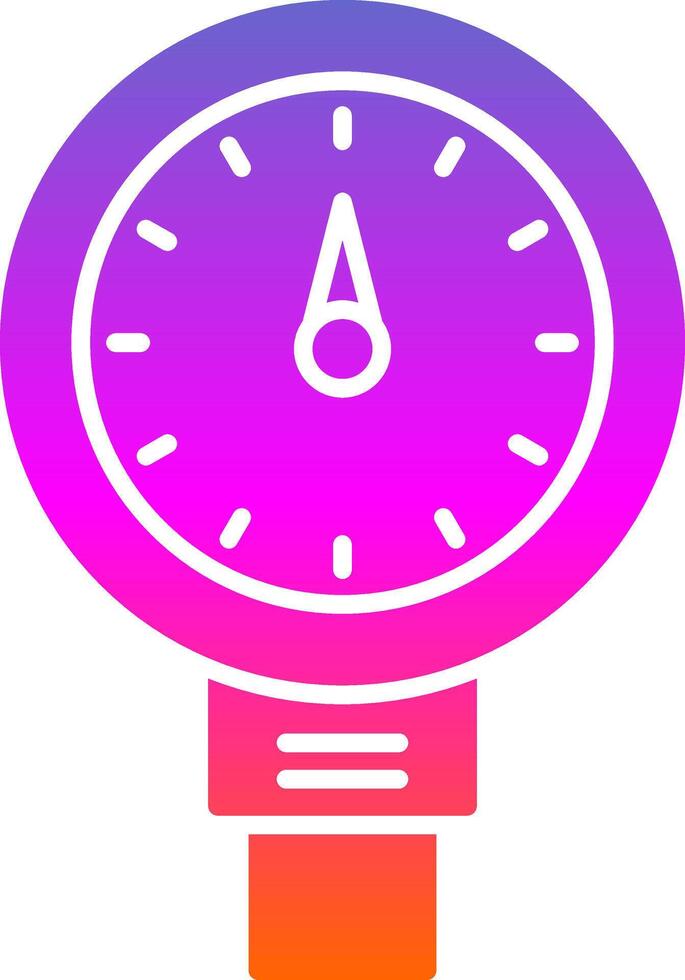 Meter Glyph Gradient Icon vector