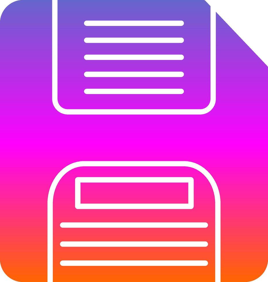 Floppy Disk Glyph Gradient Icon vector