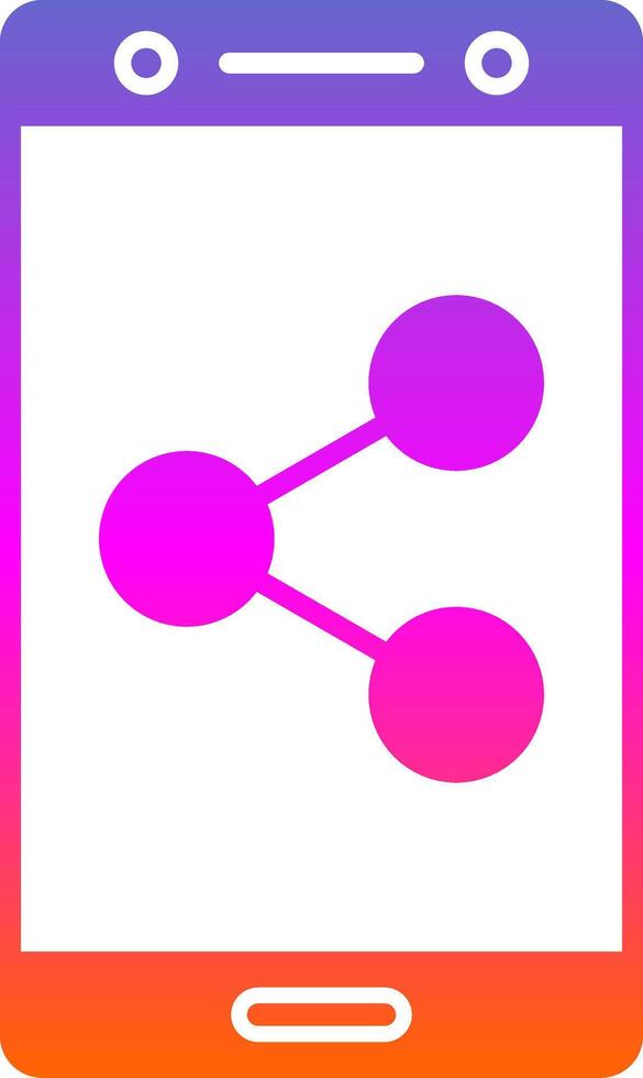 Share Glyph Gradient Icon vector