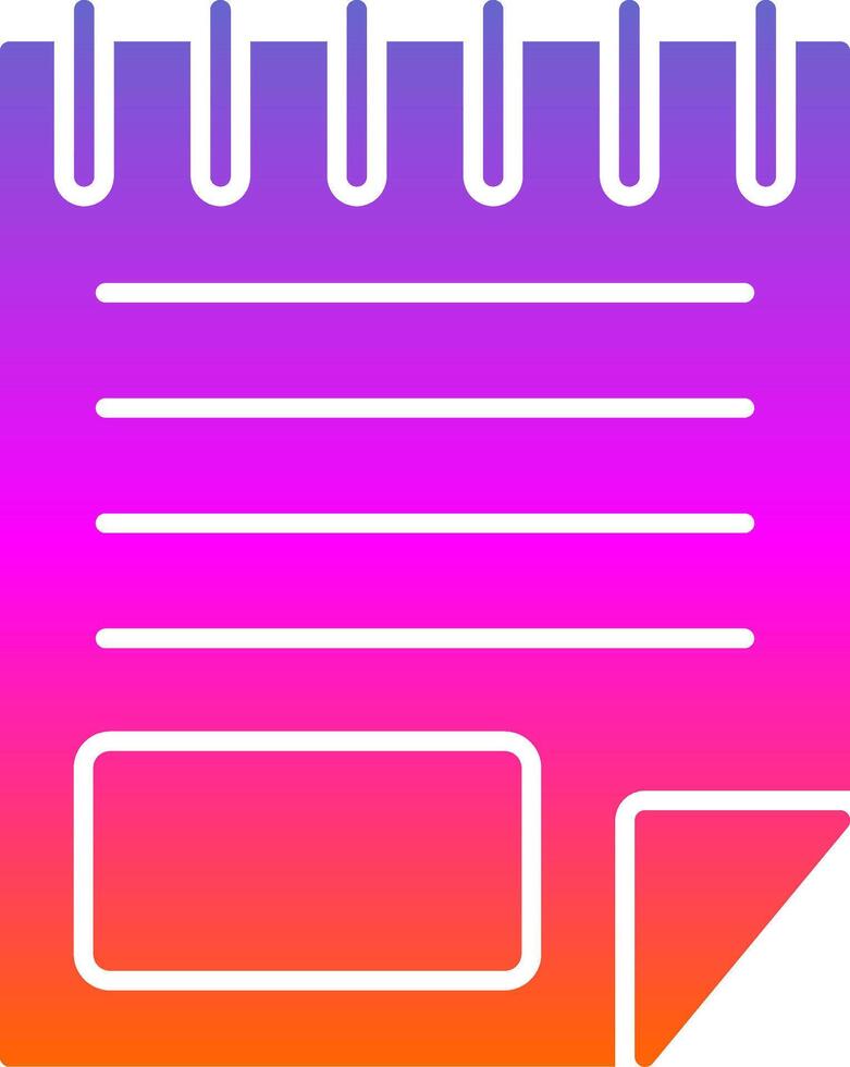 Note Glyph Gradient Icon vector