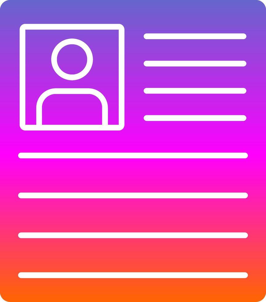 Curriculum Glyph Gradient Icon vector