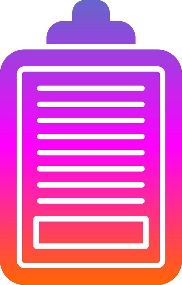 Task Glyph Gradient Icon vector