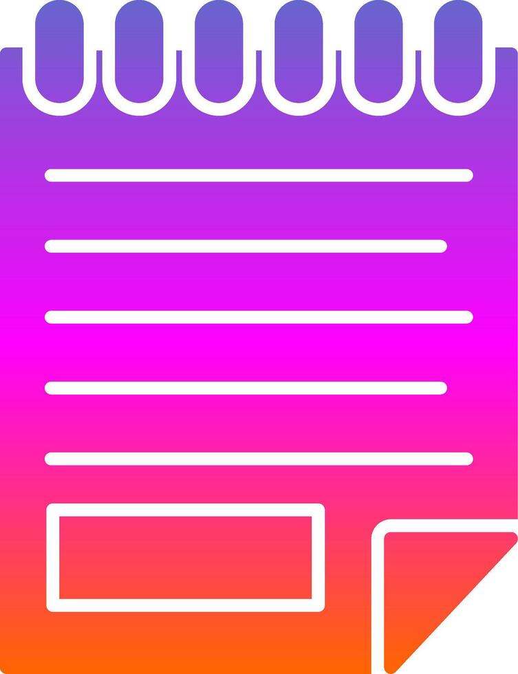 Note Glyph Gradient Icon vector