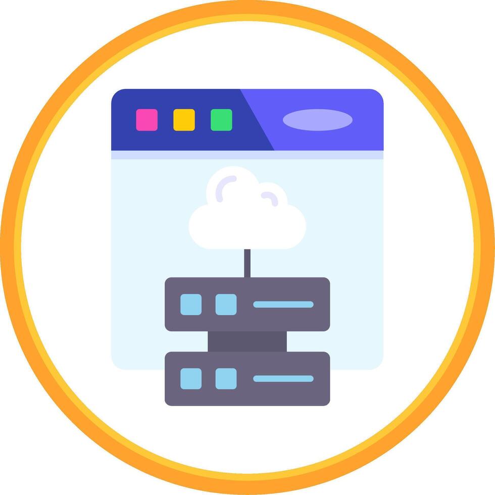 Cloud storage Flat Circle Uni Icon vector
