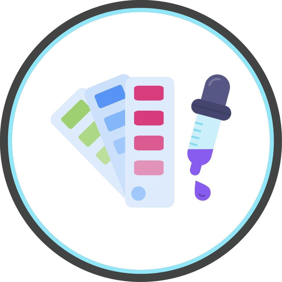 Palette Flat Circle Uni Icon vector