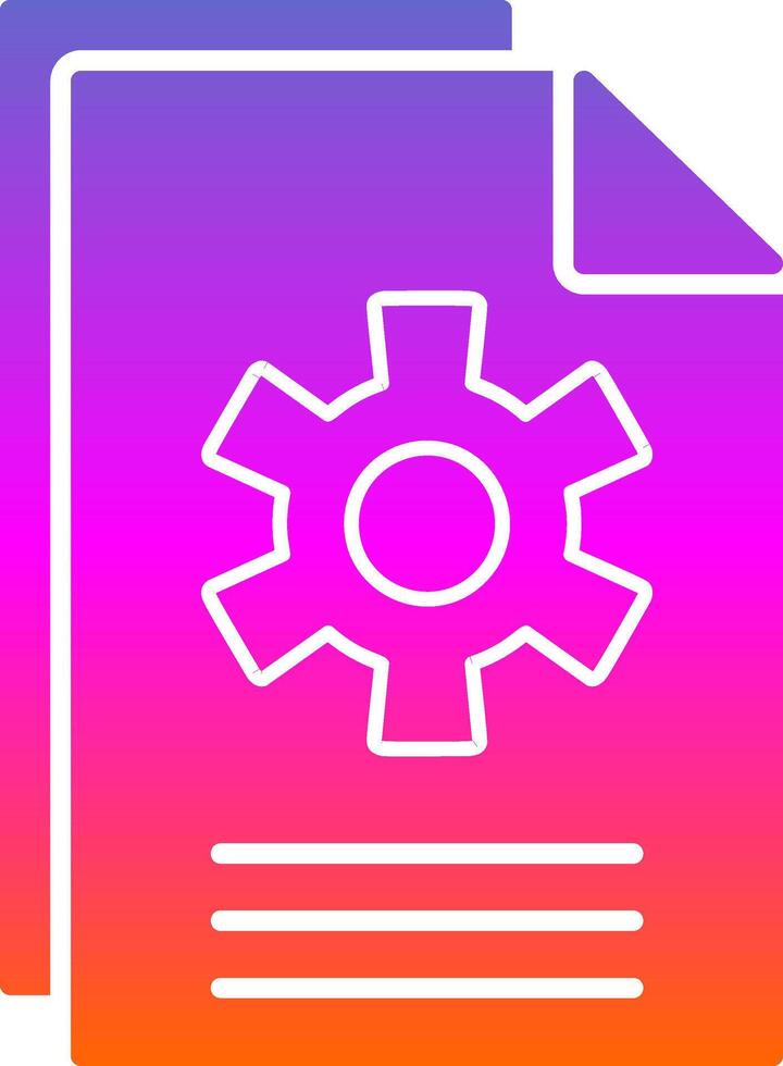 Document Glyph Gradient Icon vector