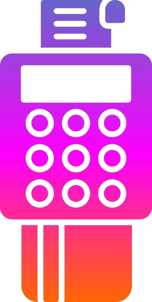 Bank Terminal Glyph Gradient Icon vector