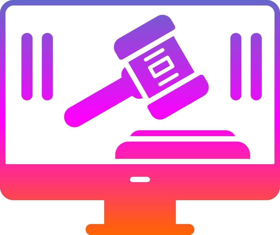 Auction Glyph Gradient Icon vector