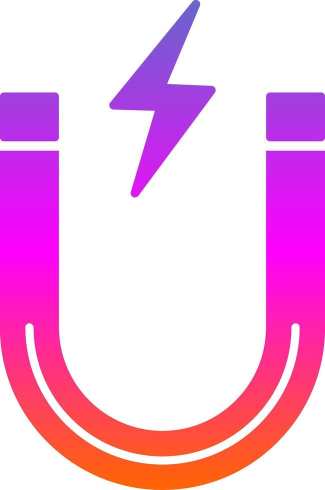 Magnet Glyph Gradient Icon vector