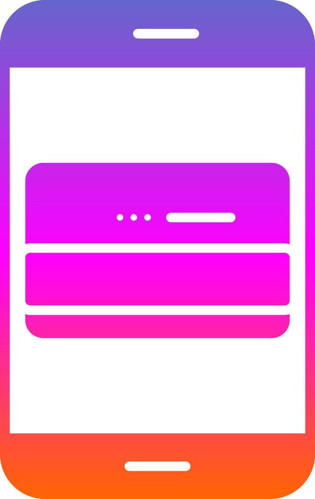 Mobile Banking Glyph Gradient Icon vector