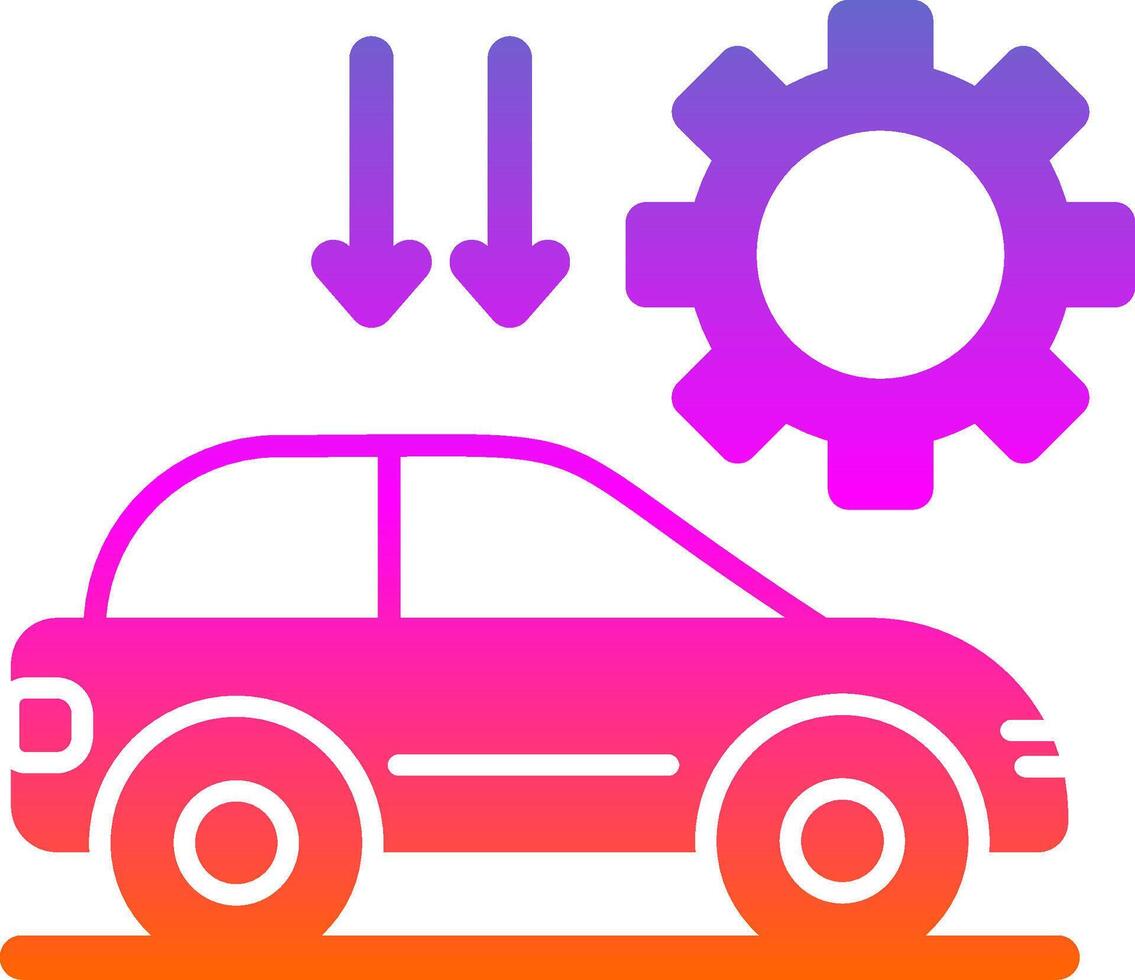 Car Settting Glyph Gradient Icon vector