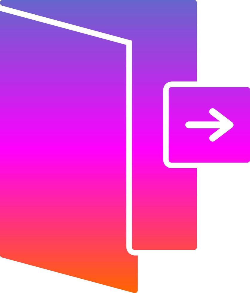 Logout Glyph Gradient Icon vector