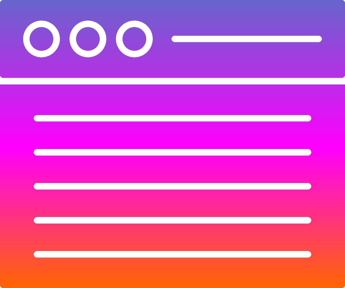 Web Glyph Gradient Icon vector