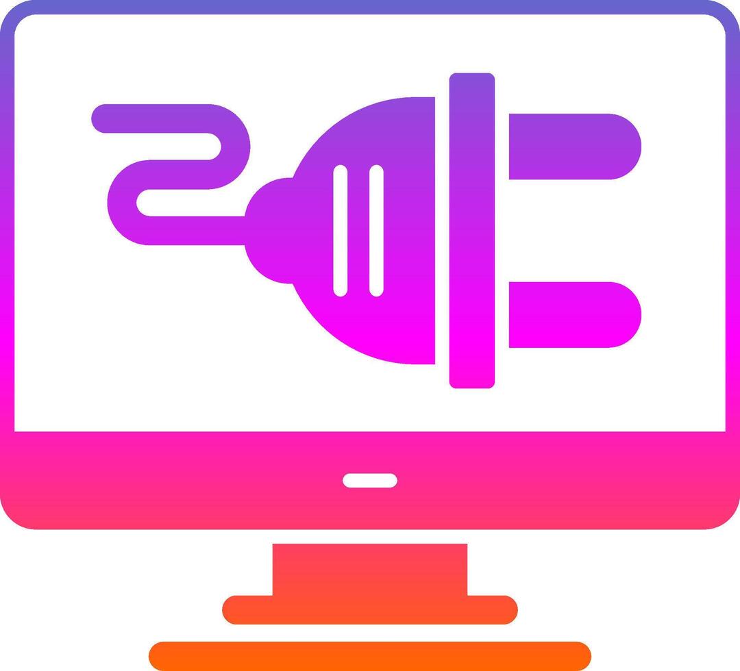 Plug Glyph Gradient Icon vector