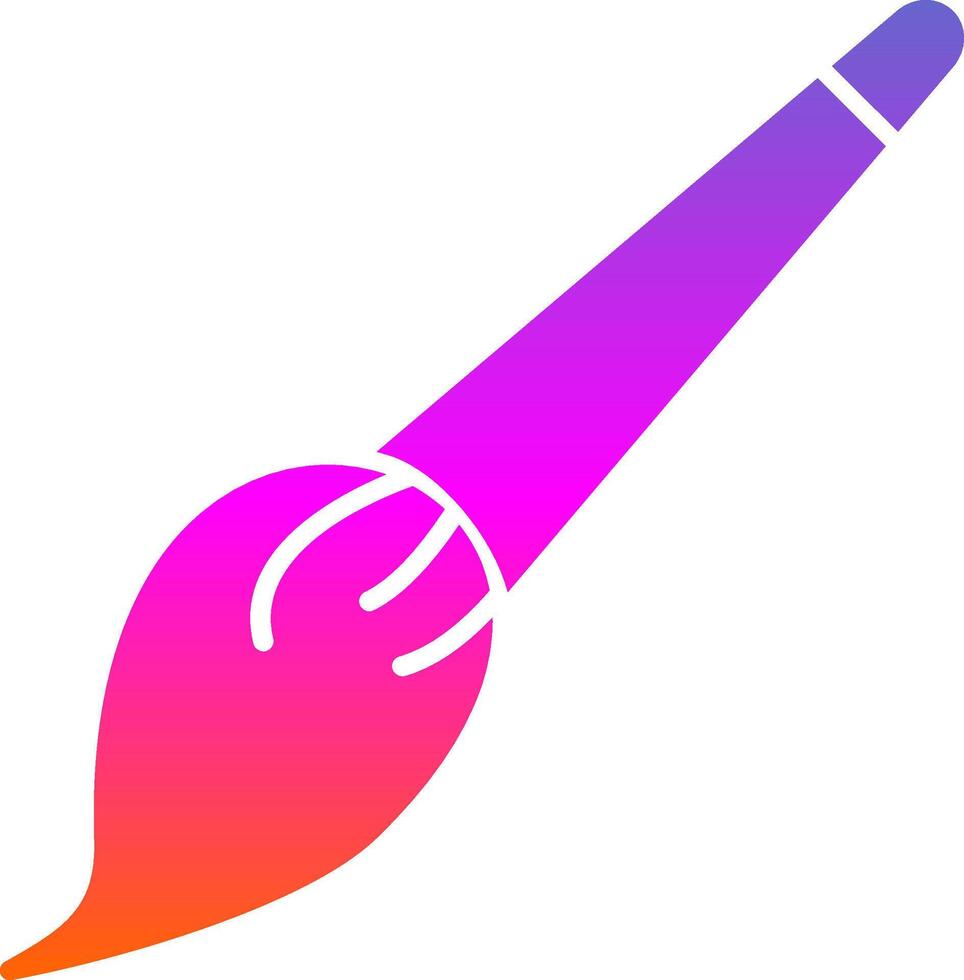 Brush Glyph Gradient Icon vector