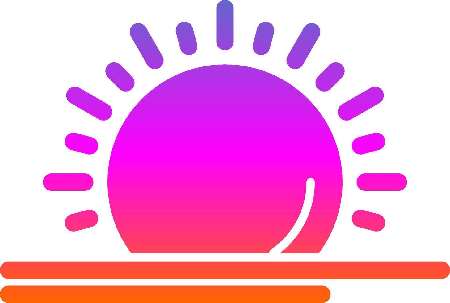 Sun Glyph Gradient Icon vector