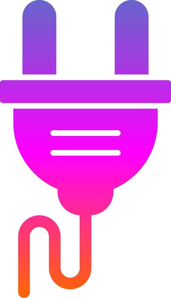 Plug Glyph Gradient Icon vector